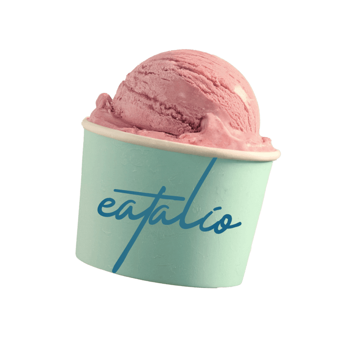 Eatalio gelato cup with strawberry flavor